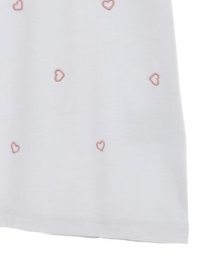 Green Parks ・ＤＯＵＢＬＥ　ＦＬＡＧＳ　ハート総柄刺繍ＴＥＥ Light Gray