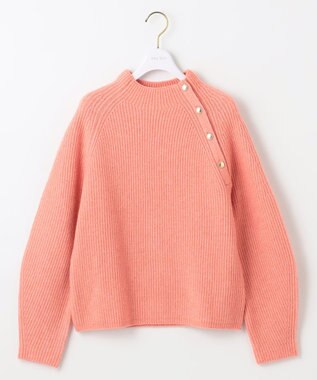 ANY SIS 【洗える】ボトルネックボタンポイントAir ニット オレンジ