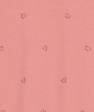 Green Parks ・ＤＯＵＢＬＥ　ＦＬＡＧＳ　ハート総柄刺繍ＴＥＥ Pink