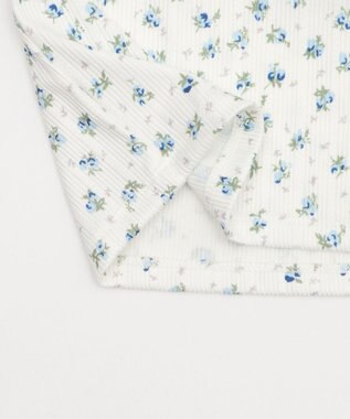 WEGO 【カップ付きインナー】花柄レースカップインキャミ ブルー