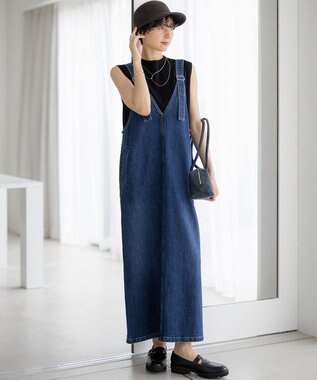 23区 L 【洗える/吊り干しOK】ヴィスコースストレッチ ノースリーブ ニット ブラック系