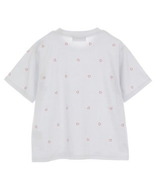 Green Parks ・ＤＯＵＢＬＥ　ＦＬＡＧＳ　ハート総柄刺繍ＴＥＥ Light Gray