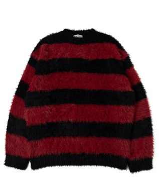 WEGO 【ユニセックスITEM着用】フェザーボーダープルオーバー レッドボーダー