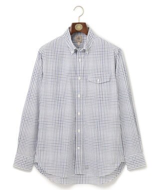 J.PRESS MEN ポプリンマルチチェック ボタンダウンシャツ ネイビー系3