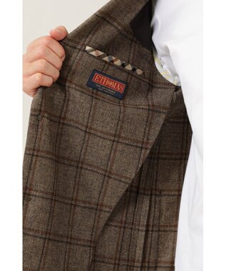 DAKS ペンチェックジャケット ブラウン