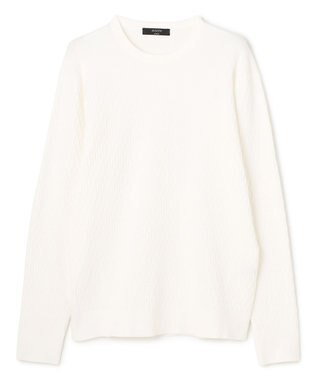 JOSEPH HOMME 【新柄】 ヴィスコースリンクス　クルーネックニット ホワイト系