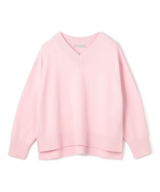 UNFILO 【野呂佳代さん着用】カシミヤブレンド Vネックニット ピンク