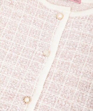 Maison de FLEUR ツイードニットカーディガン Pink