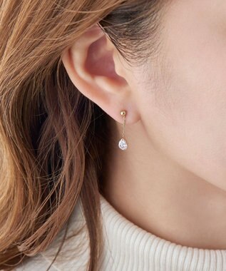 Phoebe 【 K10 】ドロップビジューイヤリング ゴールド