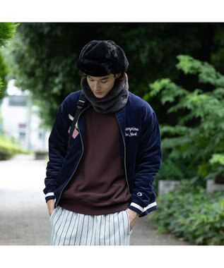 林八百吉商店 Champion　2FACEボアネックウォーマー チャコール