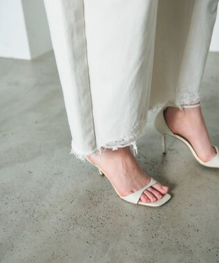 GRACE CONTINENTAL 切替ボリュームデニム ホワイト