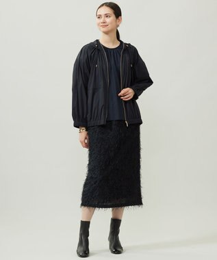 自由区 L 【カタログ掲載】ソフトナイロンリップ ブルゾン ネイビー