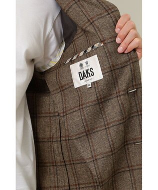 DAKS ペンチェックジャケット ブラウン