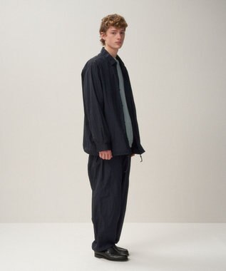 ATON HAND DYED NYLON | シャツ ジャケット ‐UNISEX NAVY