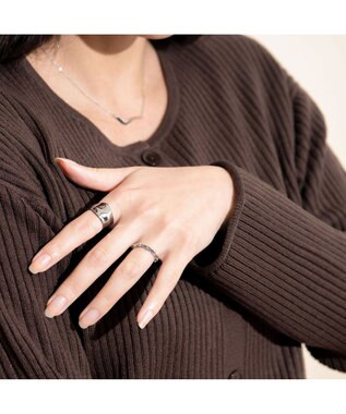 blancotokyo 【金属アレルギー対応】チェーンリング GIUSTIZIA シルバー