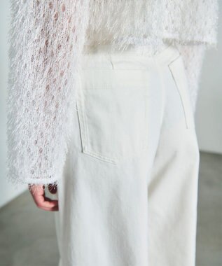 GRACE CONTINENTAL 切替ボリュームデニム ホワイト