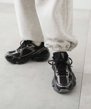 WEGO プリントデザインスニーカー ブラック