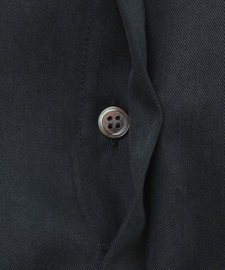 ICB 【洗える】 フィブリルツイル ロングシャツ ブラック系