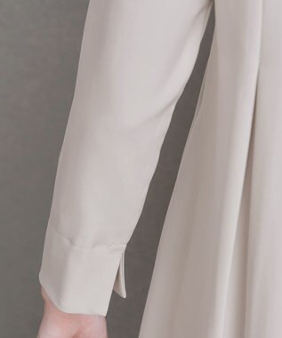 Tiaclasse L ボックスタックAラインワンピース ベージュ