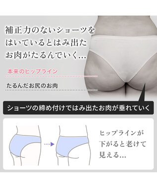 BRADELIS New York 【BRADELIS NewYork peace】おしりPラインヒップラップロングショーツ25 ブラデリス パールグレージュ