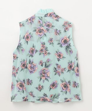 GRACE CONTINENTAL エスニックフラワー刺繍トップ ライトグリーン