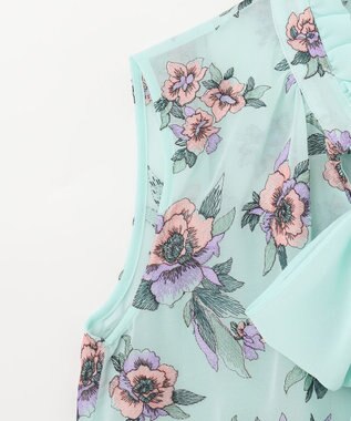 GRACE CONTINENTAL エスニックフラワー刺繍トップ ライトグリーン