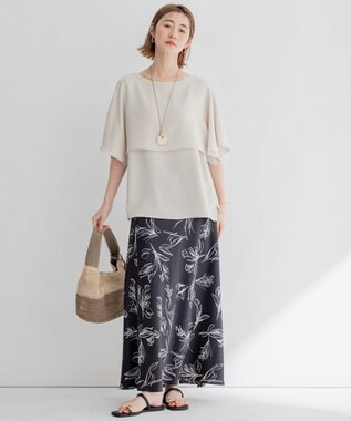 23区 ラウンドホーン ワントップ ネックレス ホワイト系