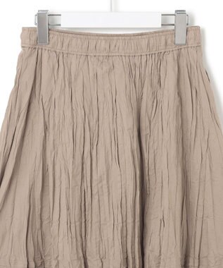 J.PRESS YORK STREET 【WOMEN】クリンクルフレアギャザー スカート ライトグレー系