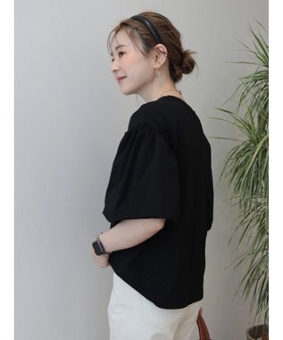 AMERICAN HOLIC ボリュームスリーブカットプルオーバー Black