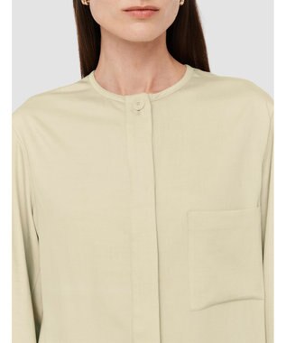 JOSEPH ソフトビスコーステーラリング　ノーカラーシャツ Quail