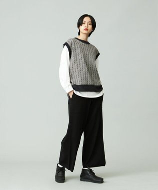 J.PRESS YORK STREET 【WOMEN】ANTI PILLING  JACQUARD ベスト グレー系5