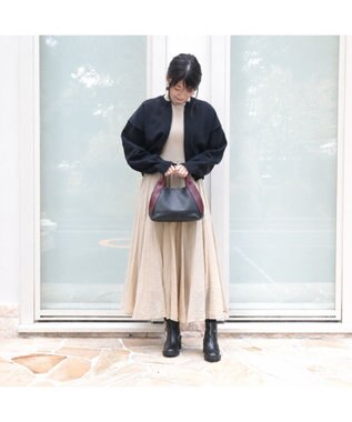 Regalo Felice 【長財布が入る / ショルダー付】2wayバッグ / REGALO BK(ブラック×ボルドー)