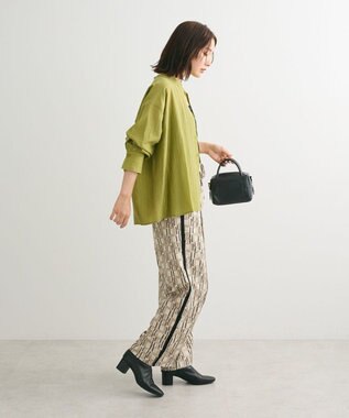 Green Parks バックシャンバンドカラーシャツ Green