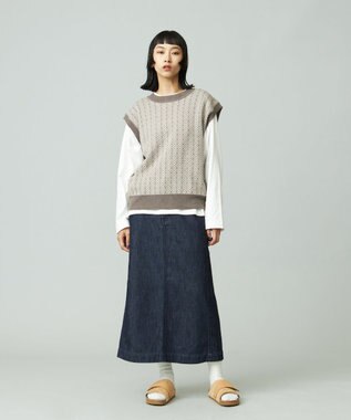 J.PRESS YORK STREET 【WOMEN】ANTI PILLING  JACQUARD ベスト ブラウン系5