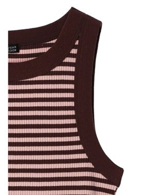 Green Parks ・ＳＵＧＡＲ　ＳＰＯＯＮ　ボーダーアメスリタンクトップ Brown