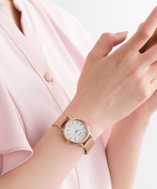 CITIZEN 【ソーラーテック】wicca メッシュベルト　KP5-166-13 少し大きめが可愛い30㎜サイズ。プレゼント 就活 学生 ビジネス シンプル