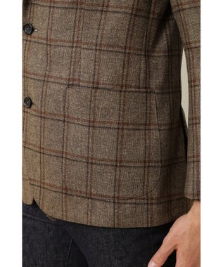 DAKS ペンチェックジャケット ブラウン