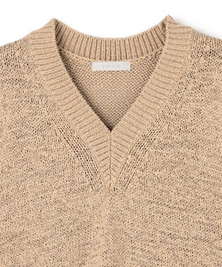 UNFILO テープヤーンニット ベスト キャメル