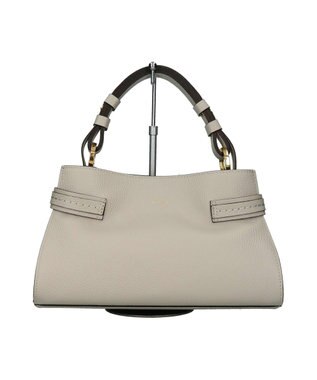 INTER-CHAUSSURES 【LORISTELLA】ベーシックレザーハンドバッグ ライトグレー