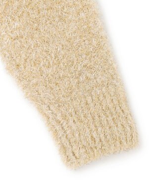 BEIGE， 【洗える】MARRONNIERS / ラメテープヤーンカーディガン Gold