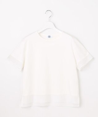 J.PRESS LADIES S 【シーンレスに活躍】コットンスムース シアーデザイン カットソー ホワイト系
