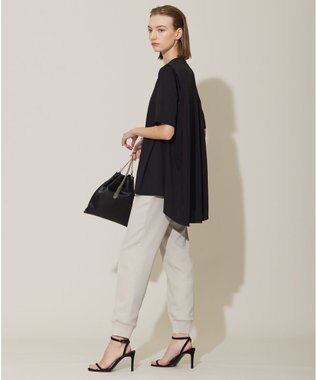 ICB 【接触冷感・UVケア・洗える】コンフォートプレーティング デザインカットソー ブラック系