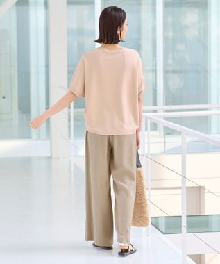 自由区 【好評につき新色追加・9色展開・洗える・XSサイズあり】クレープストレッチドルマン ニット ローズ系