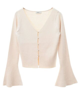 earth music&ecology リブニットカーディガン Ivory