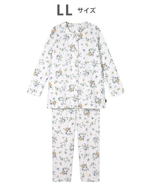 WACOAL ワコール_リラックス＆スリープ パジャマ キルトニット素材(本体) あったか 長袖 長ズボン ミントン レディース NDW458 /ワコール