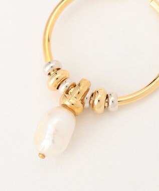 自由区 【VELATTI】パールフープピアス ゴールド系