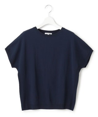 23区 【洗える/好評につき新色追加】レーヨンポリエステルストレッチ プルオーバー ニット ネイビー系