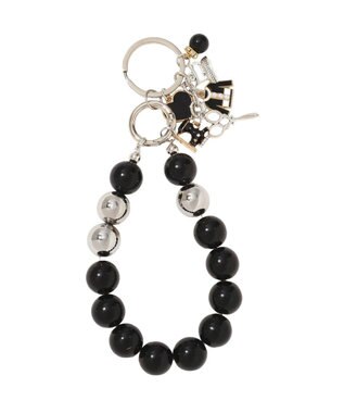 YECCA VECCA パール×エナメルチャーム Black