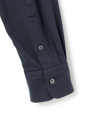 JOSEPH HOMME ツイルネルジャージー　ウイングカラーシャツ ネイビー系