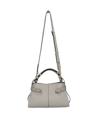 INTER-CHAUSSURES 【LORISTELLA】ベーシックレザーハンドバッグ ライトグレー